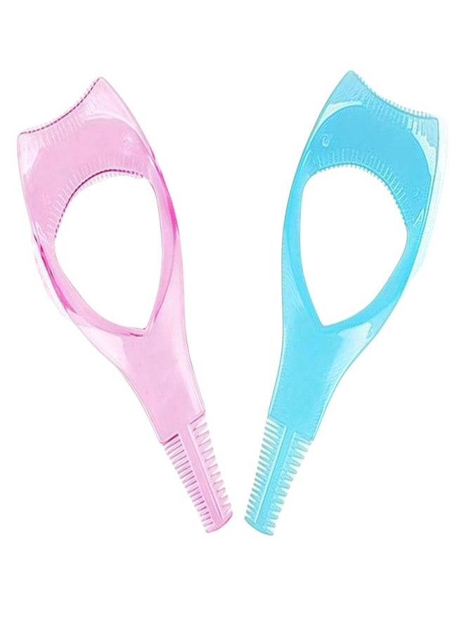 VASANA 2Pcs Mascara Shield Makeup Eyelash Tool Upper Lower Eye Lashes Protector Applicator Guide Helper With Eyelash Comb - Image 1